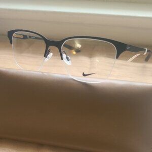 NEW & AUTHENTIC NIKE EYEGLASSES MODEL 8049, SIZE 54-17-140, COLOR MATT BLACK